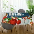 thumbnail image 6 of SKYSONIC Santa Claus Tablecloth Waterproof Washable Polyester Square Table Cover Durable Tablecloth for Kitchen Dining Table Party Decor (60 X 90 Inch), 6 of 7