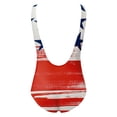 thumbnail image 3 of Aayomet Modest Swimsuits for Women Mock Neck Zipper Short Sleeve Bathing Suit,Red L, 3 of 4