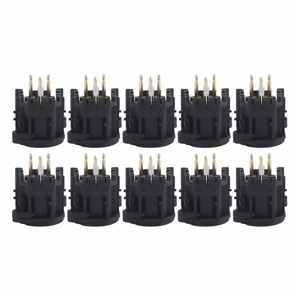 XLR Plug Mount,10pcs 3-Core XLR Male XLR Male Socket Audio Connector Masterfully Created