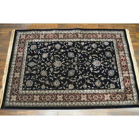 Casablanca Rug Design 1016 - 5'2"x7'5", Red-Navy