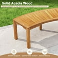 thumbnail image 4 of Spaco 1 Piece Acacia Wood Curved Bench for 2-Person, Bench for Patio, Garden, Backyard, Brown, 4 of 11