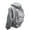Gray, variant on Men's Hooded Pullover Sweatshirt Jacket, Lightweight Zippered Design with Backpack Style, Casual Campus and Sportswear for Athletic Activities,Black 2XL