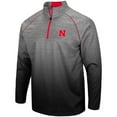thumbnail image 2 of Men's Colosseum Heathered Gray Nebraska Huskers Sitwell Sublimated Quarter-Zip Pullover Jacket, 2 of 3