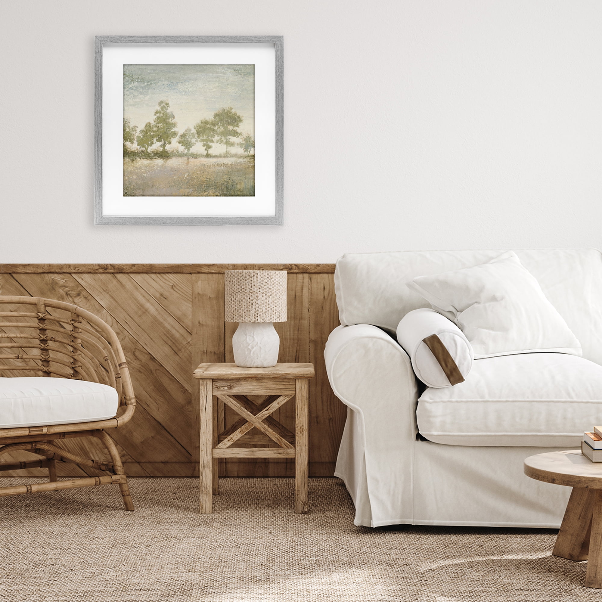 Stupell Industries Forest Light Landscape Gray Framed Print Under Glass, design by Michael Marcon