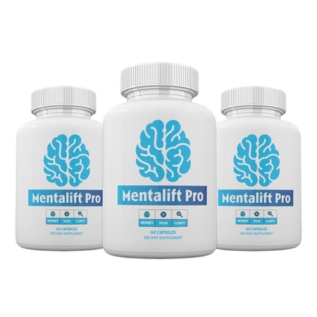 (3 Pack) Mentalift Brain and Memory Support Supplement, Mentalift Pills Premium Formula - 180 Count