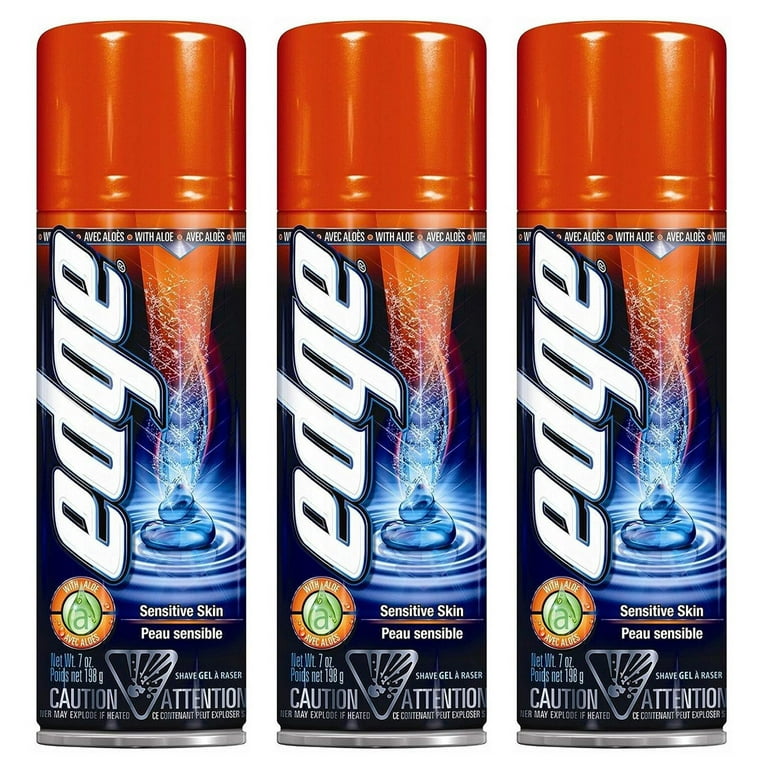Edge Shave Gel for Men Sensitive Skin - 7 Ounce (Pack of 6