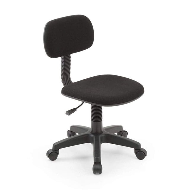 Hodedah Swiveling Armless Task Chair Black Adjustable