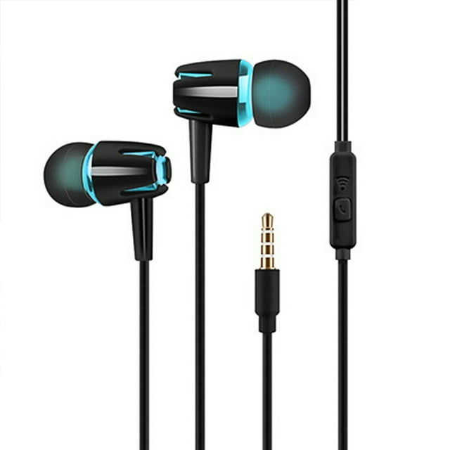Earphone In-ear Running Sports Headphone 3.5mm Wired Portable Phone Earbuds with Microphone