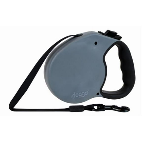 PAW Retractable Dog Leash - Belt Fastener, Manual - Single Piece, 13', Gray