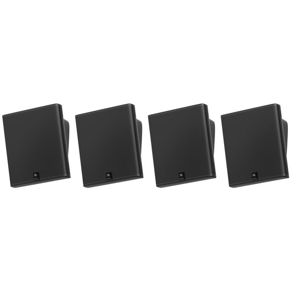 (4) JBL SLP12/T-BK Sleek Low-Profile On Wall Mount 3" 70v Commercial Speakers