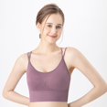thumbnail image 2 of Women's Sport Bra Padded Cross Back Wirefree Seamless Breathable Yoga Sport Bra, 2 of 9