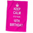 thumbnail image 1 of Toalla 3D Rose, 10 cumpleaños, color rosa intenso, 38 x 56 c, 1 of 3