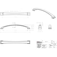 thumbnail image 4 of Jeffrey Alexander 944-12 Roman 12" Center To Center Contemporary Arch Bow Appliance Pull /, 4 of 7
