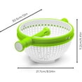 thumbnail image 3 of 2-in-1 Collapsible Salad Spinner & Colander, 3 Quart Capacity - Easy-to-Use for Salad, Fruit, Vegetable, Pasta - White/Green, 3 of 8