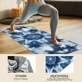 thumbnail image 4 of Blue White Tie Dye Mandala Pattern Hot Yoga Mat Towel Non Slip for Hot Yoga - Quick-Drying Yoga Mat Cover with 4 Corner Pockets with Travel Bag - Hot Yoga Towel Non Slip 70"x26", 4 of 6