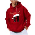 thumbnail image 2 of Yteetum Christmas Hoodies for Men Oversized Christmas Letter Print Drawstring Pullover Hooded Sweatshirts Mens Casual Christmas Graphic Print Loose Long Sleeve Hoodies Xmas Holiday Hooded Sweatshirt, 2 of 5