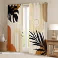thumbnail image 2 of Homewish Rustic Boho Bohemain Black Out Curtains,Modern Aesthetic Artistic Curtains Pack of 2 (42x63 Each),Gold Brown Bedroom Curtains For Teens,Ultra Soft Home Decor, 2 of 6