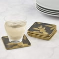 thumbnail image 4 of Sara Miller London for Pimpernel Etched Leaves Collection Dark Grey Coasters - Set of 6, 4 of 4