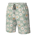thumbnail image 4 of Fotbe Daisies Flowers Trajes de Baño Estampados para Hombre, Shorts de Verano de Secado Rápido, Ropa de Playa, Bañadores-Medium, 4 of 6