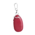 thumbnail image 3 of Funda protectora de piel sintética para llave de coche, con cremallera, para llavero y bolso Rojo, 3 of 8
