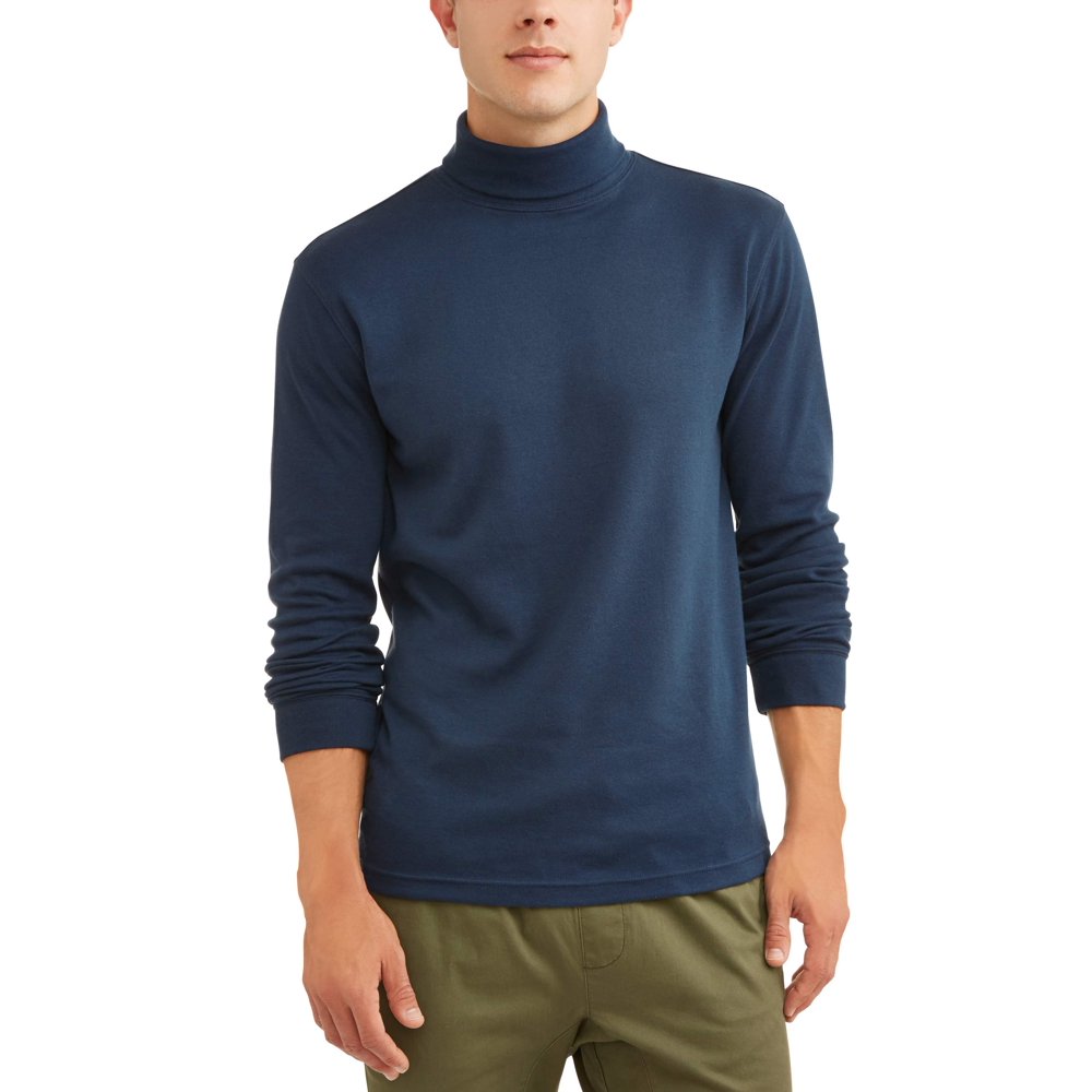 GEORGE - George Men's Long Sleeve Turtle Neck, Up to Size 5XL - Walmart ...