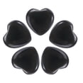 thumbnail image 1 of 5Pcs Natural Heart Stone Quartz, Heart Worry Stones for Balancing Worry Bulk Black, 1 of 5