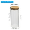 thumbnail image 2 of Uxcell 29 oz Glass Jar with Airtight Bamboo Lid Glass Kitchen Container Clear Food Storage Jar (20x8cm), 2 of 6
