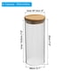 thumbnail image 2 of Uxcell tarro de vidrio de 29 oz con tapa de bambú hermética, recipiente de cocina de vidrio, tarro de almacenamiento de alimentos claro (20x8cm), 2 of 6
