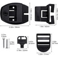 thumbnail image 2 of 4 Sets Spa Hot Tub Cover Clips, Hot Tub Cover Broken Latch Repair Kit- Replacement 4 Latches Clip Locks, 4 Slides, 4 Keys with 8 Screws, Hardware Accessories for Spa Cover Straps (Black), 2 of 7