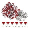 thumbnail image 1 of Unique Bargains 100PCS Grommets Eyelets 1/4 Inch (6mm) ID Hole Metal Self Backing Eyelet with Washers for Leather Red, 1 of 7