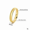 thumbnail image 2 of Vintage 14K Yellow Gold Wedding Rings For Couple Solid Lover's Engagement Anel Jewelry, 2 of 6