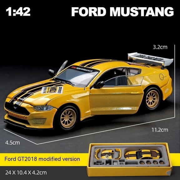 DIY Customizable 1:43 Scale Ford Mustang Alloy Car Model Kit - Unique Racing Car Collectible for Hobbyists & Enthusiasts