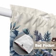 thumbnail image 4 of Blue Christmas Poinsettia Swag Valances for Windows 2 Pack, Kitchen Window Curtains 36 Inch Length, Xmas Botanical Balls Snowflake Rustic Privacy Swag Curtains for Living Room/Bathroom 36"x36", 4 of 8