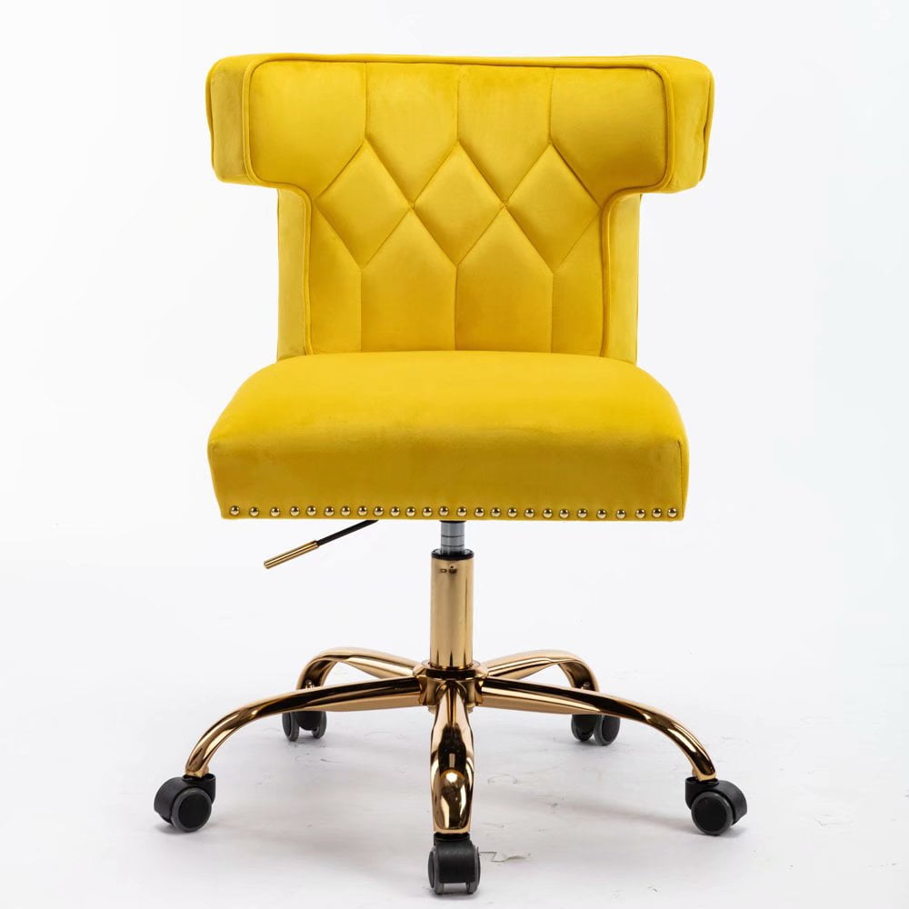 yellow vanity chair