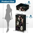 thumbnail image 3 of Dresser for Bedroom with 4 Storage Drawers Vintage Floral Rich Purple Pink White Roses Dark Dressers Chest of Drawers Steel Framed Fabric Closet Organizers for Entryway, 3 of 7