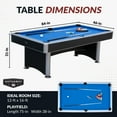 thumbnail image 2 of Hathaway Maverick II 7 ft. Pool Table with Table Tennis Top, 2 of 7