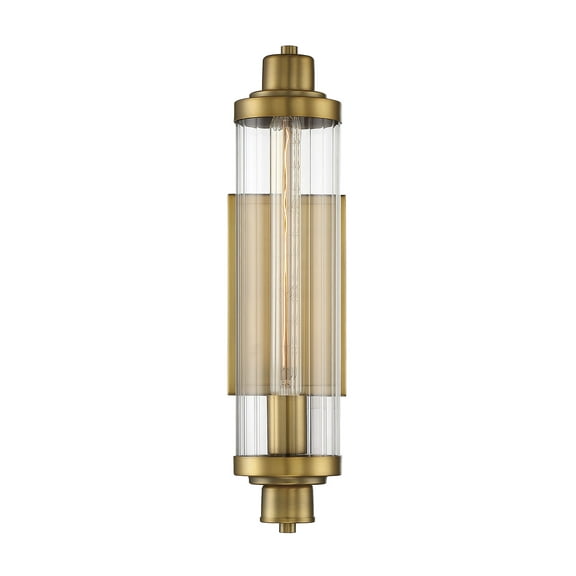 Pike 1-Light Wall Sconce in Warm Brass