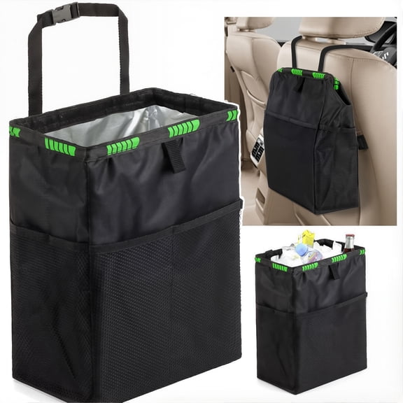 Car Trash Bag Litter Auto Garbage Bin Seat Organizer Storage Box Waterproof Universal
