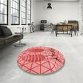thumbnail image 4 of Ahgly Company Machine Washable Indoor Rectangle Transitional Light Coral Pink Area Rugs, 7' x 9', 4 of 7
