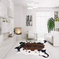 thumbnail image 3 of Faux Fur Cow Print Rug, 140 X 160 Cm Cute Animal Print Faux Cowhide Mats Carpets For Decorating Home, Under Coffee Table, Cowboy-themed Nursery, Jungl, 3 of 5