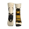 thumbnail image 3 of Crew Socks for Women Men, Honey Bee  Moisture Running Athletic Football Striped Socks Cushion Tube Socks, 3 of 7