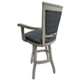 thumbnail image 3 of Home Square 30" Solid Wood Bar Stool with Arms in Kokomo Azure Gray - Set of 3, 3 of 4