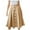 Khaki, variant on OGLCCG Women's Pleated Midi Skirt High Waist Button Front A Line Flared Skirt Casual Elegant Solid Color Work Office Swing Skirts