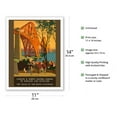 thumbnail image 2 of London and North Eastern Railway of England and Scotland - Forth Bridge - Vintage Travel Poster by Henry George Gawthorn c.1920 - Fine Art Matte Paper Print (Unframed) 11x14in, 2 of 4