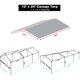 thumbnail image 3 of Carport Canopy Cover 12' x 20' Cut Size, 11'6" x 19'6" Finish Size Heavy Duty Tarp Tent Roof White and Silver, Only Cover (Silver 12x20), 3 of 5