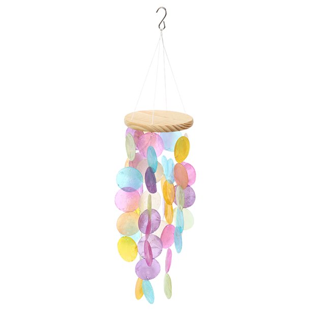 Lacyie Capiz Shell Wind Chime Home Decoration for Living Room Balcony