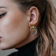 thumbnail image 2 of Pendientes dnswez Chunky Gold Knot para mujer, 30 mm, 2 of 5