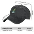 thumbnail image 3 of Fishing Cap Kiss My Bass Print Vintage Wash Dad Hat Adjustable Curved Brim Baseball Cap,Casual Outdoor Sports Fishing Cap for Men and Women, 3 of 9