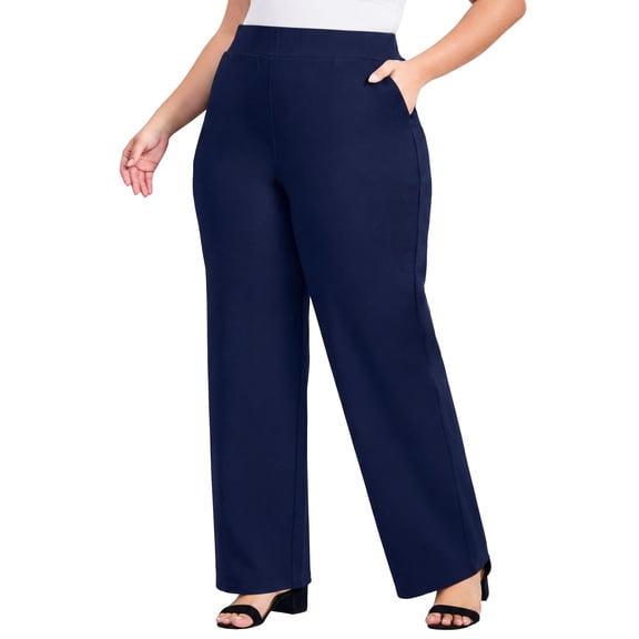 Avenue Women's Plus Size Perfect Ponte Straight Leg Pant