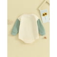 thumbnail image 2 of Lamuusaa Baby Long Sleeve Rompers Boys Casual Contrast Color  Bodysuit Newborn Jumpsuits for Winter, 2 of 9